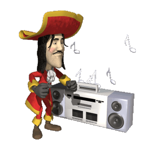 Pirate Boom Box Dance GIF