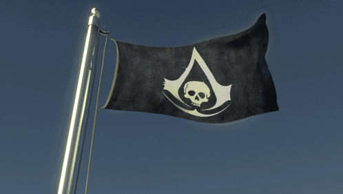 Pirate Flag With Skull and Cross