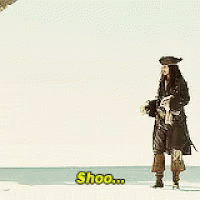Pirate Man Standing on Beach