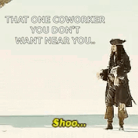 Pirate Man Talking on Beach