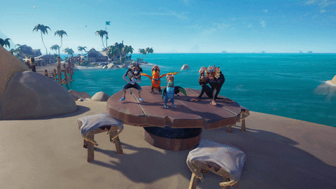 Pirate Parrot Grooving With Other Animals GIF