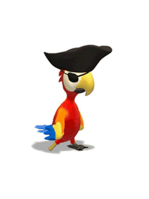 Pirate Parrot Walking GIF