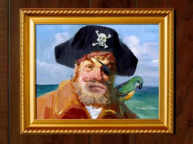 Pirate Portrait Talking GIF