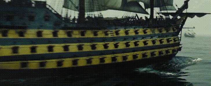 Pirate Ship Sailing GIF