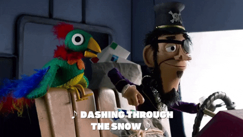Pirate Talking To His Parrot While Driving GIF