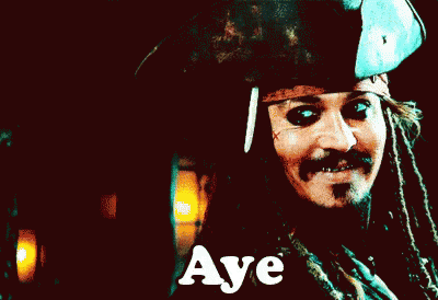 Pirate With Dreadlocks Holding Knife Says Aye