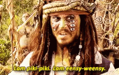 Pirates Of The Caribbean Sparrow Funny Face Tattoo GIF