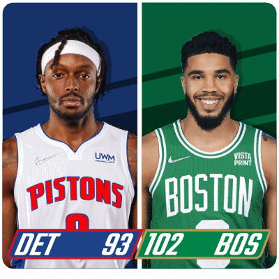 Pistons Player And Boston Celtics Player GIF