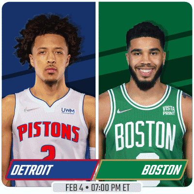 Pistons Vs Boston Basketball Game GIF