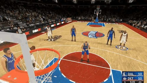 Pistons vs Dallas Basketball Game
