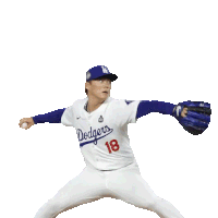 Pitching Dodgers Sticker GIF