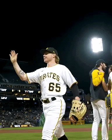 Pittsburgh Pirates Jack Suwinski High Five To Teammates GIF