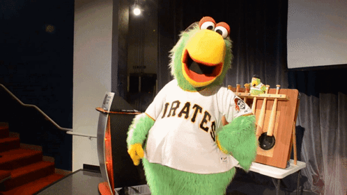 Pittsburgh Pirates Parrot Mascot Laughing GIF