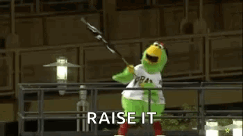 Pittsburgh Pirates Parrot Mascot Raise It GIF