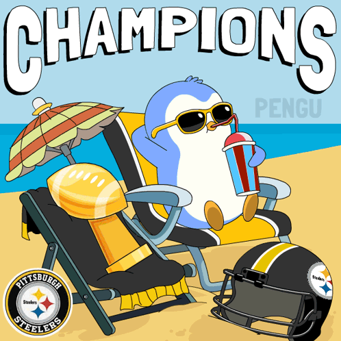 Pittsburgh Steelers Poster with Penguin
