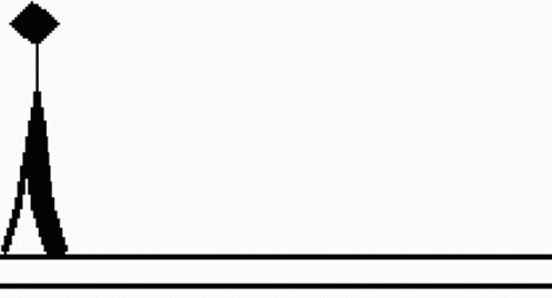 Pivot Stick Figure Stumbling Down Animation GIF