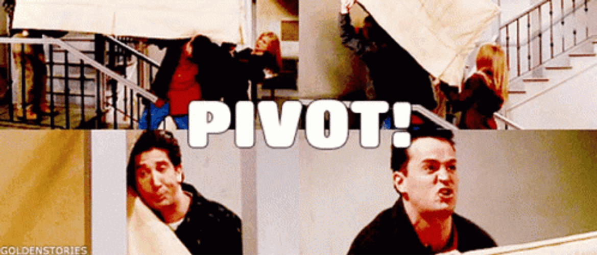 Pivot Joey Tribbiani Ross Geller Yelling GIF