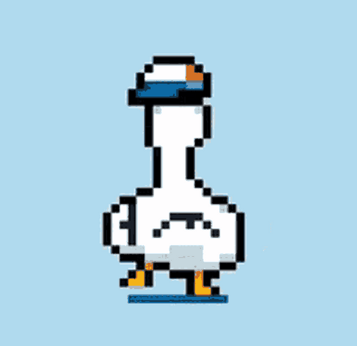 Pixel Art 8bit Subaru Duck GIF