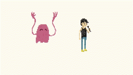 Pixel Art Band With GK On Drum GIF