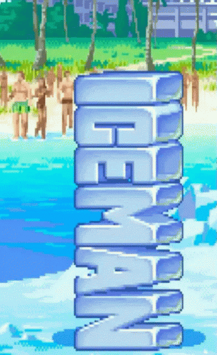 Pixel Art Beach Iceman