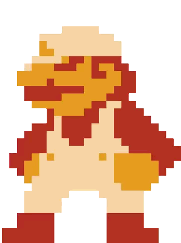 Pixel Art Bearded Man