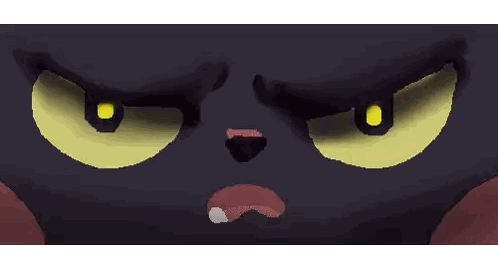Pixel Art Black Cat with Yellow Eyes