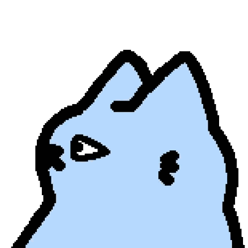 Pixel Art Blue Cat