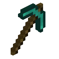 Pixel Art Blue Handle Pickaxe