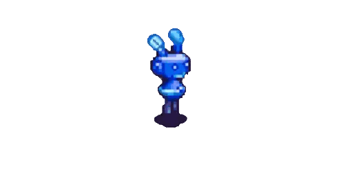 Pixel Art Blue Robot