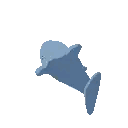 Pixel Art Blue Shark