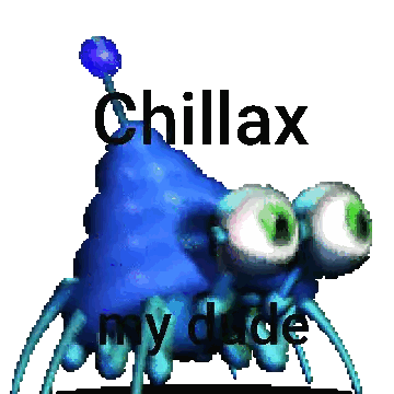 Pixel Art Blue Spider Chillax My Dude