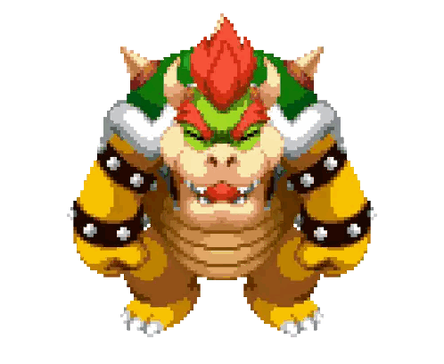 Pixel Art Bowser from Mario Bros
