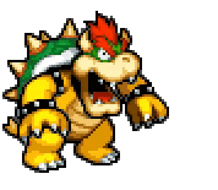 Pixel Art Bowser from Super Mario Bros