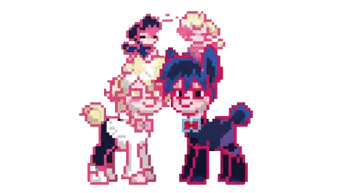 Pixel Art Boy and Girl Standing