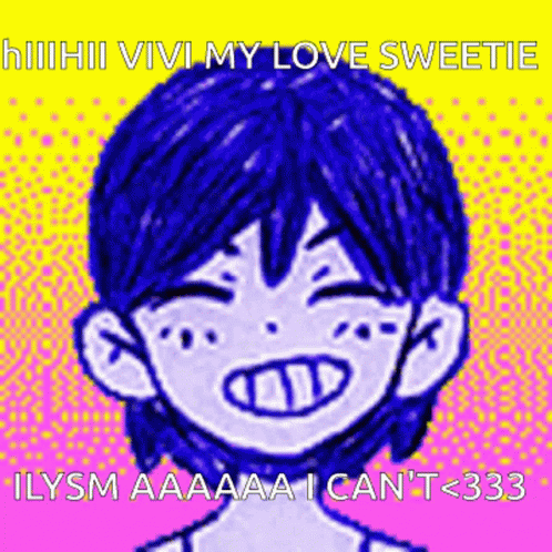 Pixel Art Boy Blue Hair I Can't <333 GIF