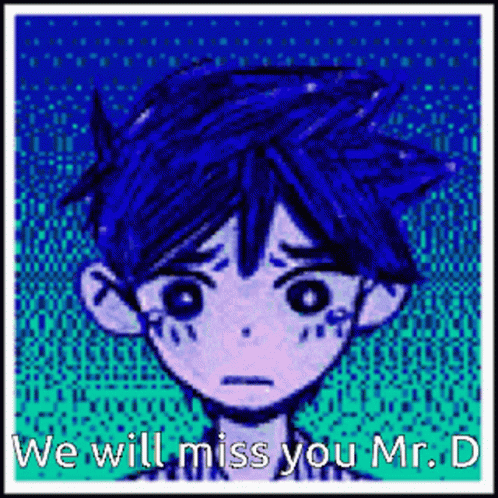 Pixel Art Boy Blue Hair We Will Miss You Mr.D