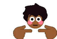 Pixel Art Boy with Big Eyes and Pink Cheeks