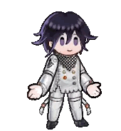 Pixel Art Boy with Purple Hair and Scarf
