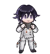 Pixel Art Boy with Purple Hair and White Pants
