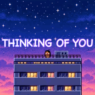 Pixel Art Building Saying Thinking of You