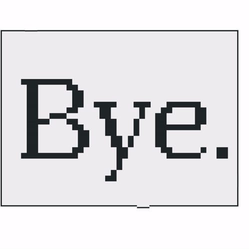 Pixel Art Bye