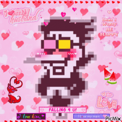 Pixel Art Cartoon Character Falling 4 U