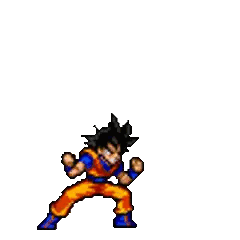 Pixel Art Cartoon Character Fighting