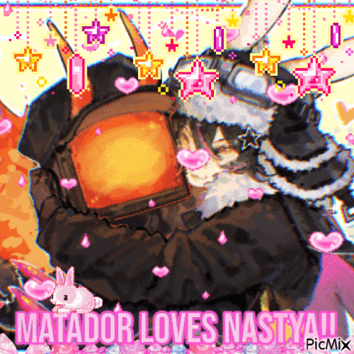 Pixel Art Cartoon Character Matador Loves Nastyai