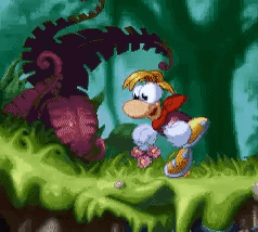 Pixel Art Cartoon Character on Green Hill