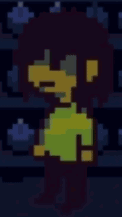 Pixel Art Cartoon Character With Green Shirt And Red Hair GIF
