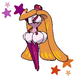 Pixel Art Cartoon Character with Long Hair