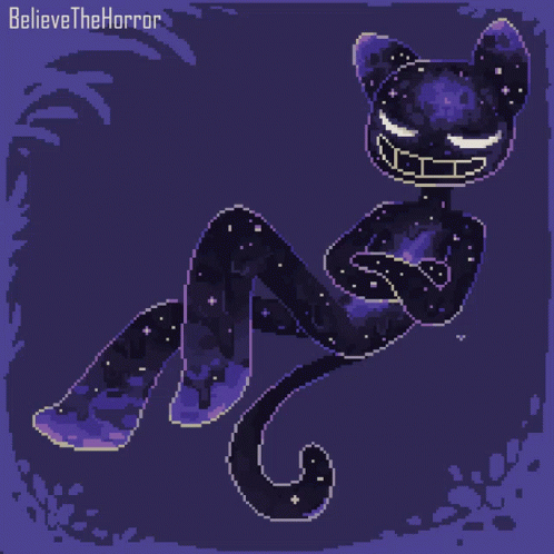 Pixel Art Cat Believe the Horror