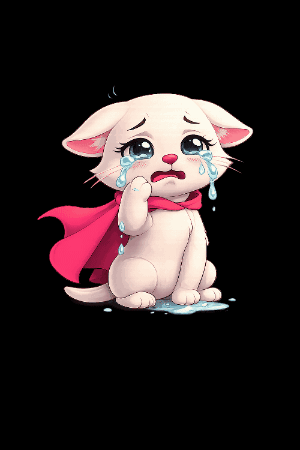 Pixel Art Cat Crying Tears