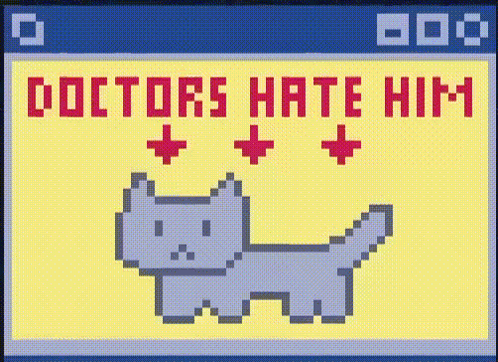 Pixel Art Cat Doctors Hate Him